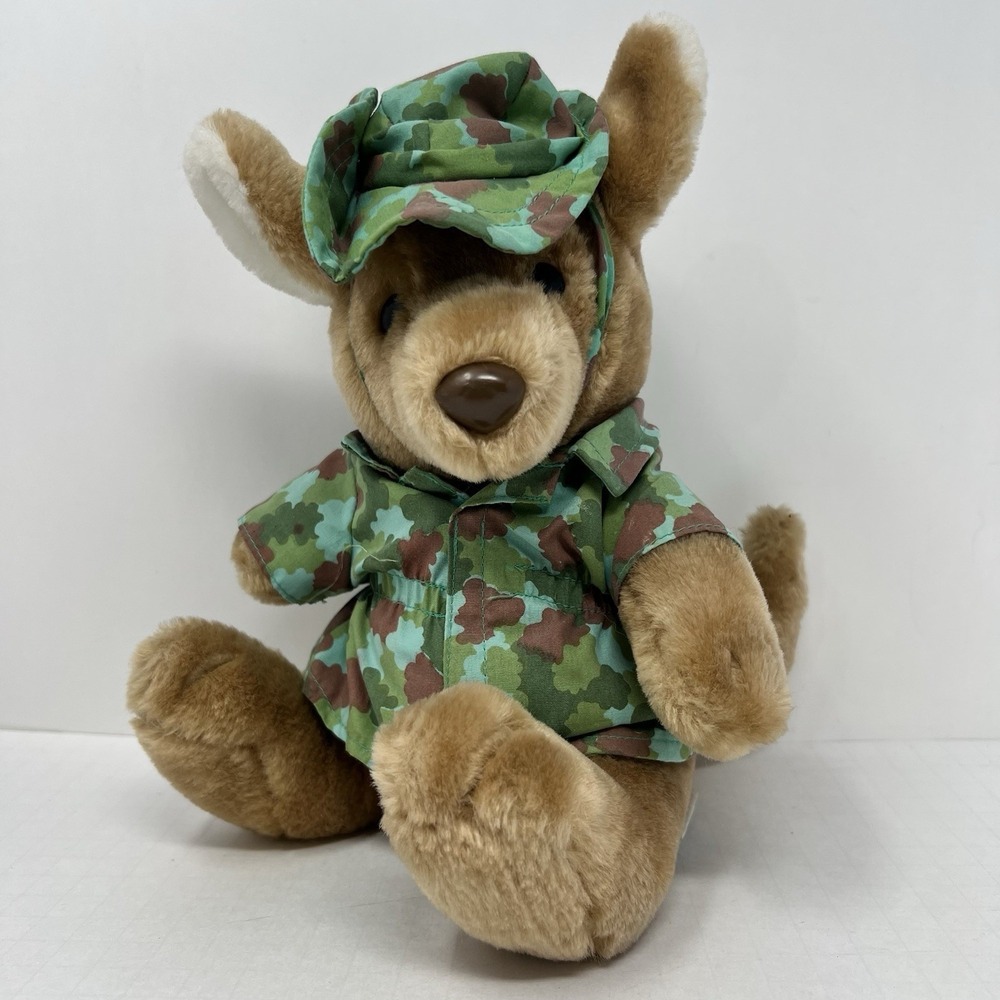 Dakin 1987 Duke Willaby Way Outback Kangaroo Plush Animal‎ in Camouflage 9"